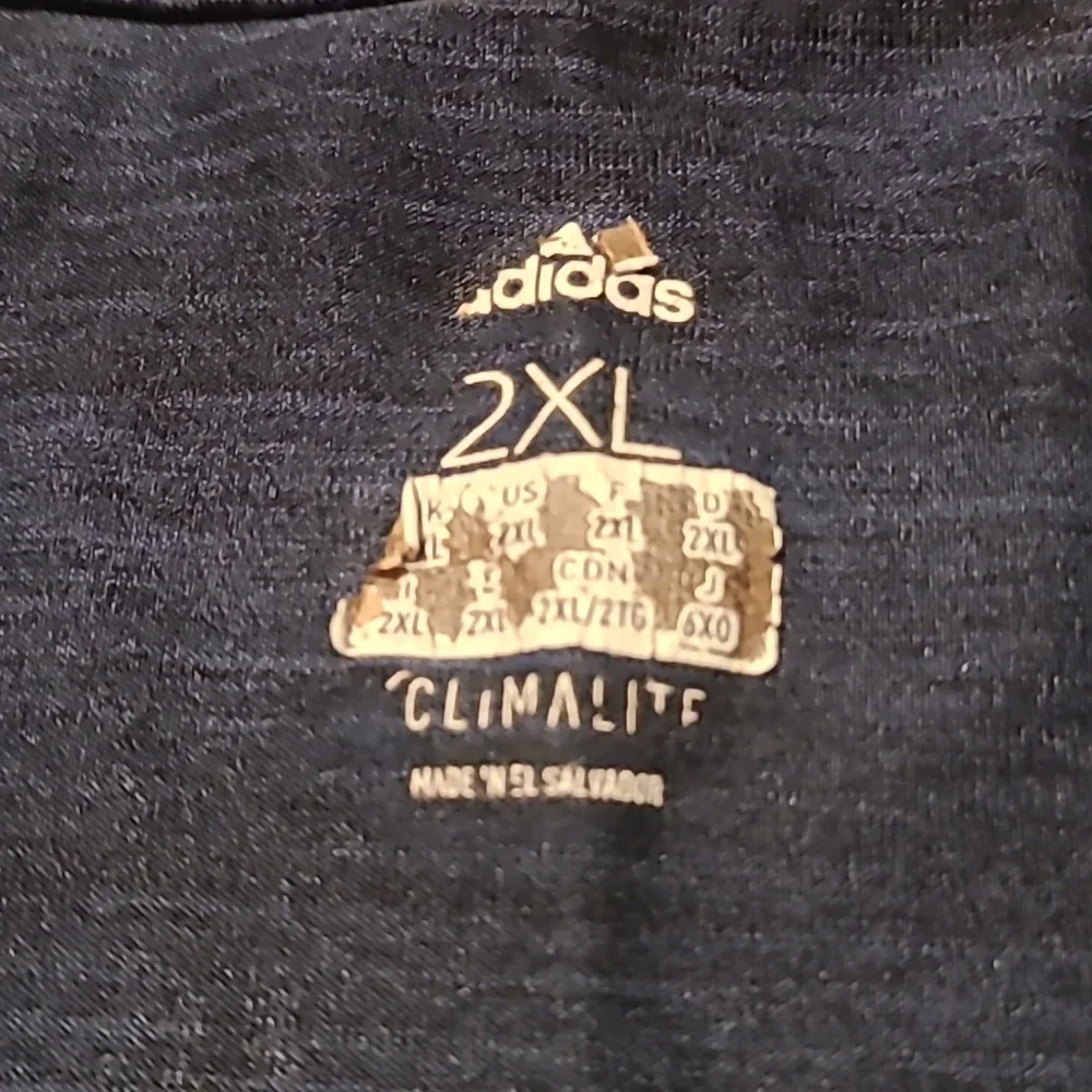 Adidas Men's Navy & Black Blue T-Shirt - Size 2XL